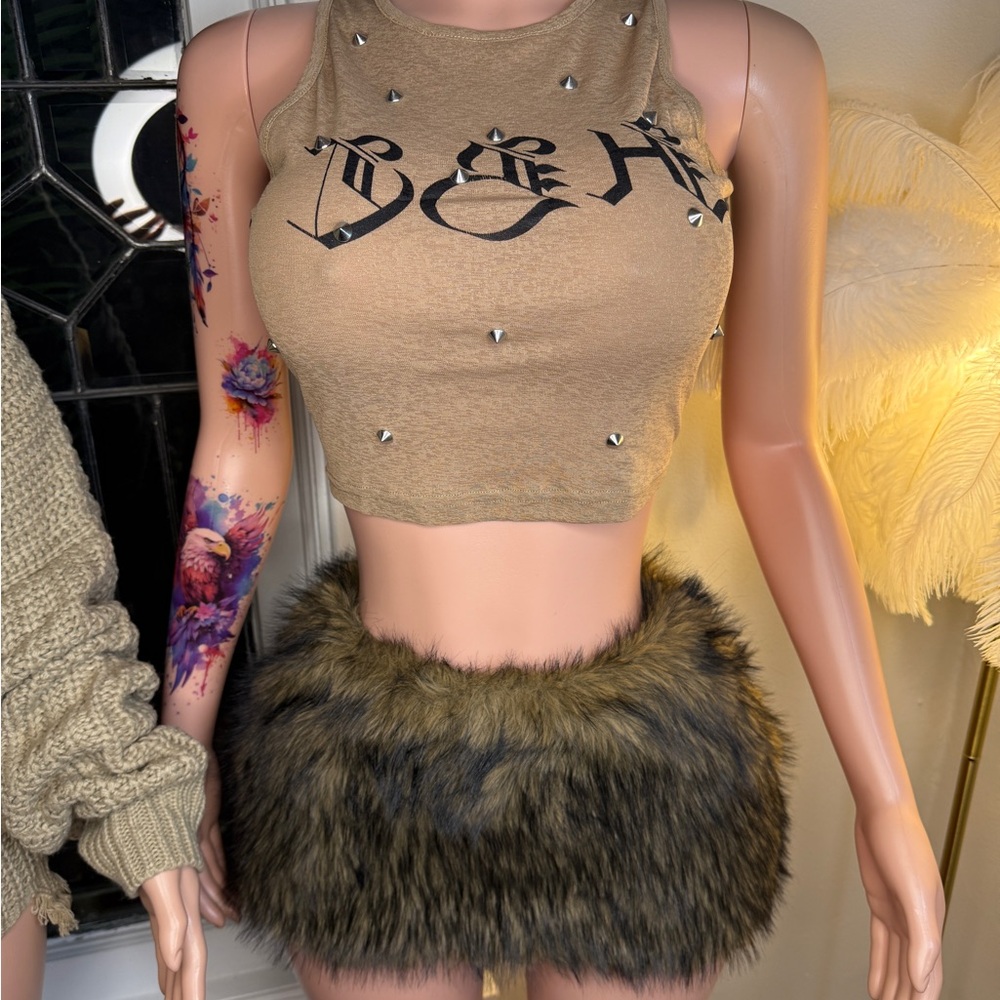 Faux Fur Skirt size Small